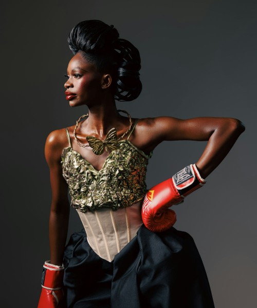 앵거 파일럿 가죽 티셔츠