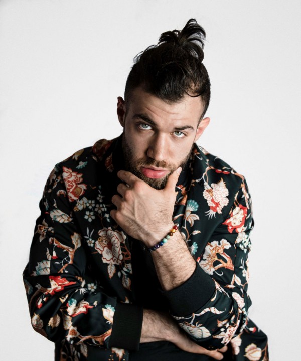 투톤 체크 티셔츠